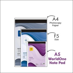 Worldone A5 Ruled Notepad 160pgs WPE1203